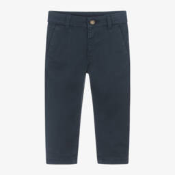 Mayoral-Boys Navy Slim Chino Trousers | Childrensalon Outlet