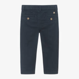 Mayoral-Boys Navy Slim Chino Trousers | Childrensalon Outlet