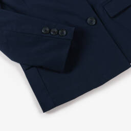 Mayoral-Boys Navy Tailored Cotton Jacket | Childrensalon Outlet