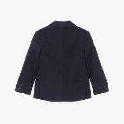 Mayoral-Boys Navy Tailored Cotton Jacket | Childrensalon Outlet
