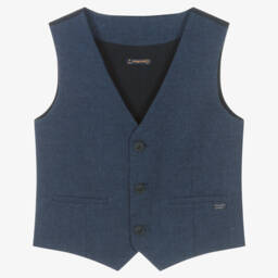 Mayoral-Boys Navy Textured Waistcoat | Childrensalon Outlet
