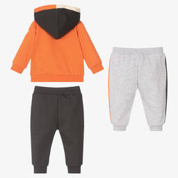 Mayoral-Оранжевый спортивный костюм из 3 предметов для мальчиков | Childrensalon Outlet