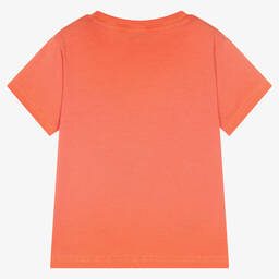 Mayoral-Boys Orange Cotton Animal T-Shirt | Childrensalon Outlet