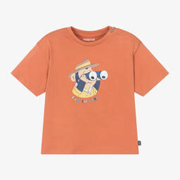 Mayoral-Boys Orange Cotton Monkey T-Shirt | Childrensalon Outlet