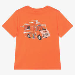 Mayoral-Boys Orange Cotton Skate T-Shirt | Childrensalon Outlet