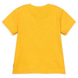 Mayoral-تيشيرت أطفال ولادي قطن عضوي لون برتقالي | Childrensalon Outlet