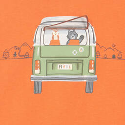 مايورال-توب أطفال ولادي قطن مستدام لون برتقالي | Childrensalon Outlet