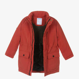 Mayoral-Boys Orange Hooded Parka | Childrensalon Outlet
