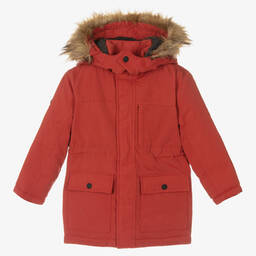 Mayoral-Boys Orange Hooded Parka | Childrensalon Outlet