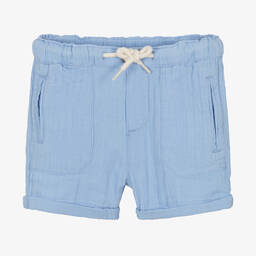 مايورال-شورت أطفال ولادي قطن لون أزرق فاتح | Childrensalon Outlet