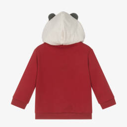 Mayoral-Boys Panda Red Hooded Jacket | Childrensalon Outlet