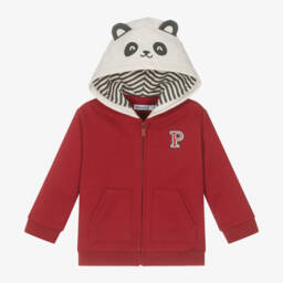 Mayoral-Boys Panda Red Hooded Jacket | Childrensalon Outlet