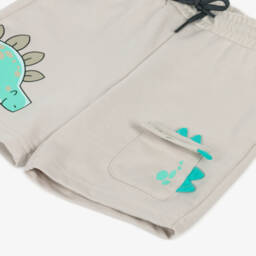 Mayoral-Boys Playful Beige Dino Shorts | Childrensalon Outlet