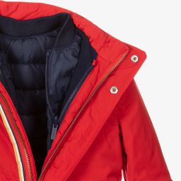 مايورال-معطف هودي أطفال ولادي لون أحمر | Childrensalon Outlet