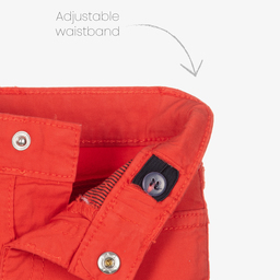 Mayoral-Boys Red Cotton Chino Trousers | Childrensalon Outlet