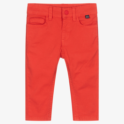 Mayoral-Boys Red Cotton Chino Trousers | Childrensalon Outlet