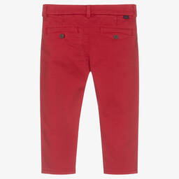 Mayoral-Красные хлопковые брюки чинос для мальчиков | Childrensalon Outlet