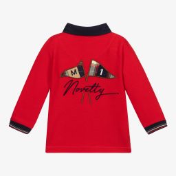 Mayoral-Boys Red Cotton Polo Shirt | Childrensalon Outlet