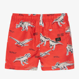 Mayoral-Красные плавки-шорты с динозаврами | Childrensalon Outlet