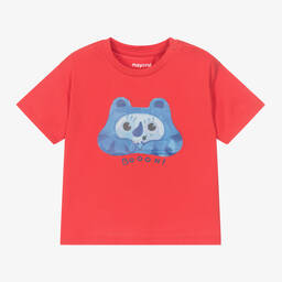 Mayoral-Boys Red Lenticular Print Cotton T-Shirt | Childrensalon Outlet
