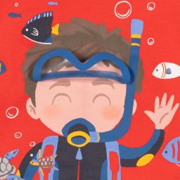 مايورال-تيشيرت أطفال ولادي قطن جيرسي لون أحمر | Childrensalon Outlet