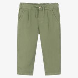 Mayoral-بنطلون كتان أخضر مريح للأولاد | Childrensalon Outlet