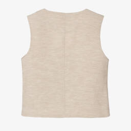 Mayoral-Boys Sand-Toned Linen & Cotton Vest | Childrensalon Outlet