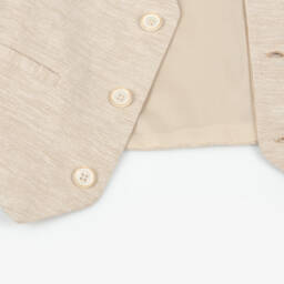 Mayoral-Boys Sand-Toned Linen & Cotton Vest | Childrensalon Outlet