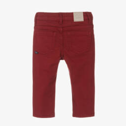 Mayoral-Boys Scarlet Tailored Cotton Trousers | Childrensalon Outlet
