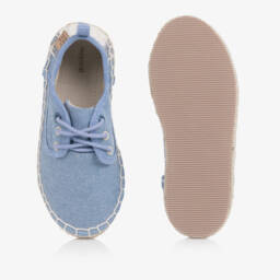 Mayoral-Boys Sky-Hue Lace-Up Canvas Shoes | Childrensalon Outlet