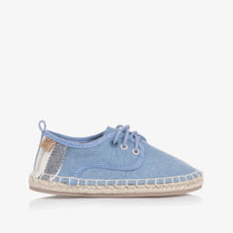 Mayoral-Boys Sky-Hue Lace-Up Canvas Shoes | Childrensalon Outlet