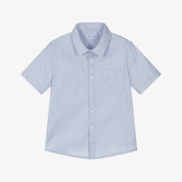 Mayoral-قميص جيوب قطني بلون السماء للأولاد | Childrensalon Outlet