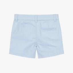 Mayoral-Boys Sky-Hued Cotton Twill Shorts | Childrensalon Outlet