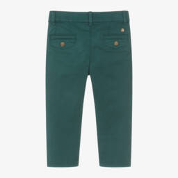 Mayoral-Boys Slim Green Chino Trousers | Childrensalon Outlet