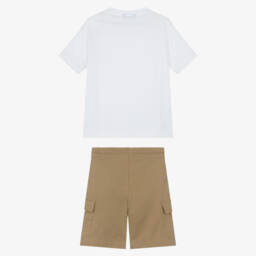 Mayoral Nukutavake-Boys Soft Beige Cargo Ensemble | Childrensalon Outlet