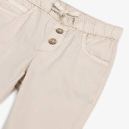 Mayoral-Мягкие бежевые брюки на шнурке для мальчиков | Childrensalon Outlet
