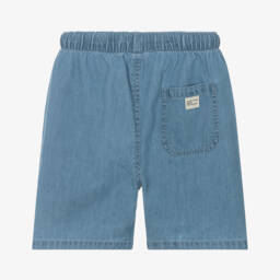 Mayoral-Boys Soft Blue Cotton Shorts | Childrensalon Outlet