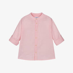 مايورال-قميص ناعم وردي فاتح من مزيج الكتان للأولاد | Childrensalon Outlet
