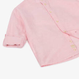 مايورال-قميص ناعم وردي فاتح من مزيج الكتان للأولاد | Childrensalon Outlet