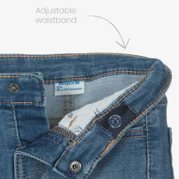 Mayoral-Boys Stone Wash Blue Jersey Denim Shorts | Childrensalon Outlet
