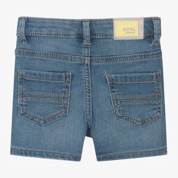 Mayoral-Boys Stone Wash Blue Jersey Denim Shorts | Childrensalon Outlet