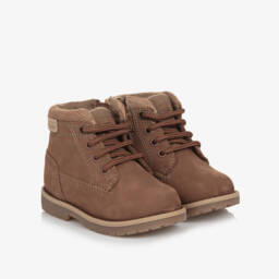 Mayoral-Boys Tan Leather Lace-Up Footwear | Childrensalon Outlet