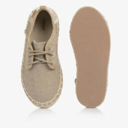 Mayoral-Boys Tan Linen Blend Lace-Up Espadrilles | Childrensalon Outlet