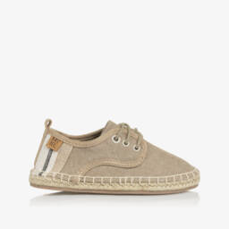 Mayoral-Boys Tan Linen Blend Lace-Up Espadrilles | Childrensalon Outlet
