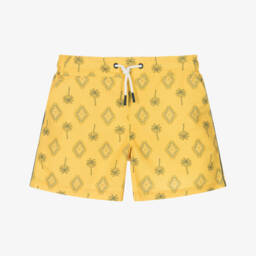 Mayoral Nukutavake-Boys Tropical Yellow Beach Shorts | Childrensalon Outlet