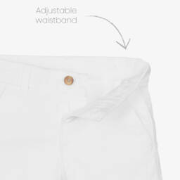 Mayoral-Boys Twill White Summer Shorts | Childrensalon Outlet