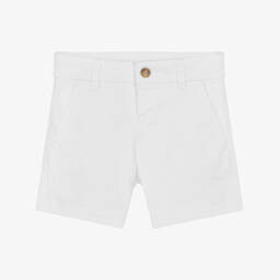 Mayoral-Boys Twill White Summer Shorts | Childrensalon Outlet