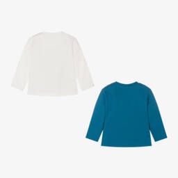 مايورال-توب قطن لون أزرق وعاجي للأولاد (عدد 2) | Childrensalon Outlet