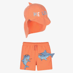 Mayoral-طقم شاطئي نابض بالحياة للأولاد بنقشة القرش | Childrensalon Outlet