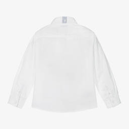 Mayoral-Boys White Cotton & Linen Shirt | Childrensalon Outlet